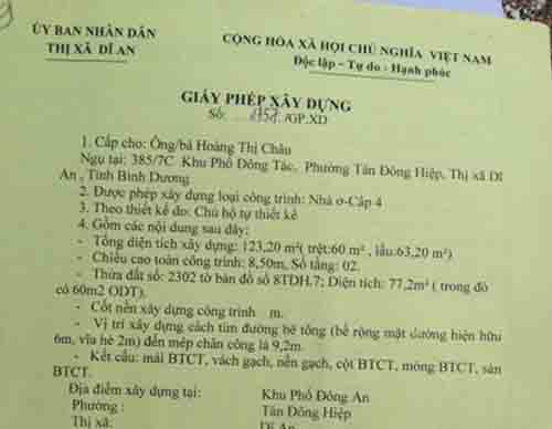Giấy Phép Xây Dựng Nhà Ở